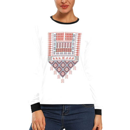 Tatreez 54 Women's All Over Print Long Sleeve T-shirt (Model T51)