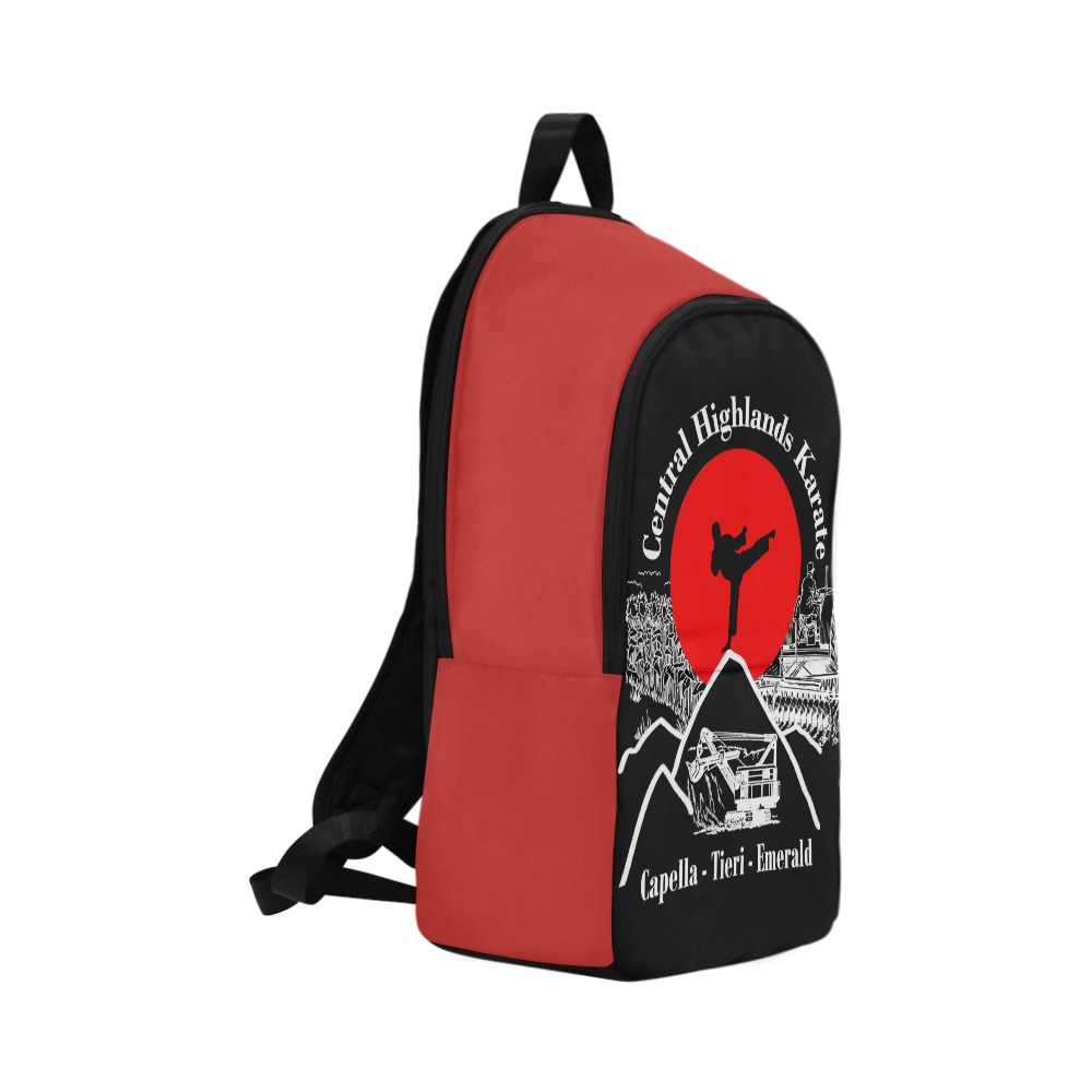 CHK Back pack Black and red Fabric Backpack for Adult (Model 1659)