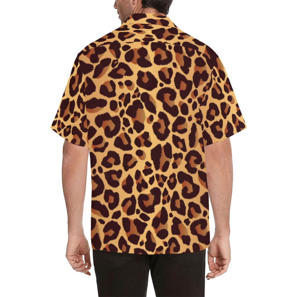 Leopard Print T shirt Hawaiian Shirt (Model T58)