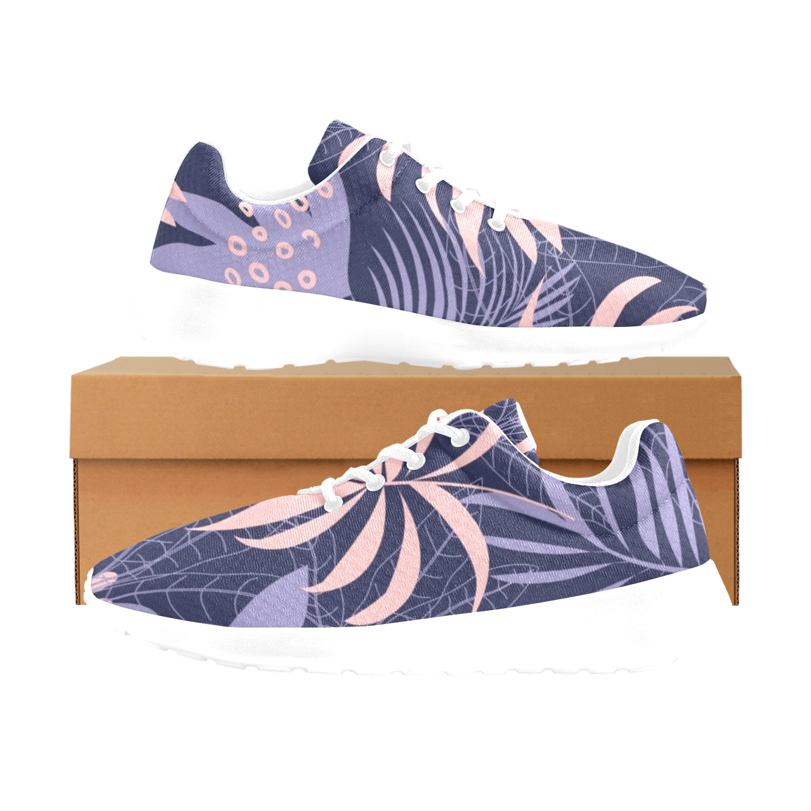 Tropical Pink and Purple Jungle Women's Athletic Shoes (Model 0200)
