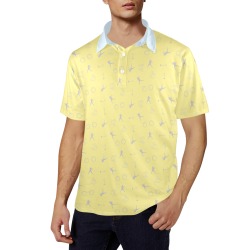 Fling Spring Men's All Over Print Polo Shirt (Model T55)