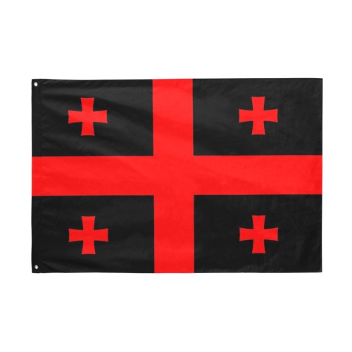 Georgia Flag Variant Black Red Garden Flag 70"x47"