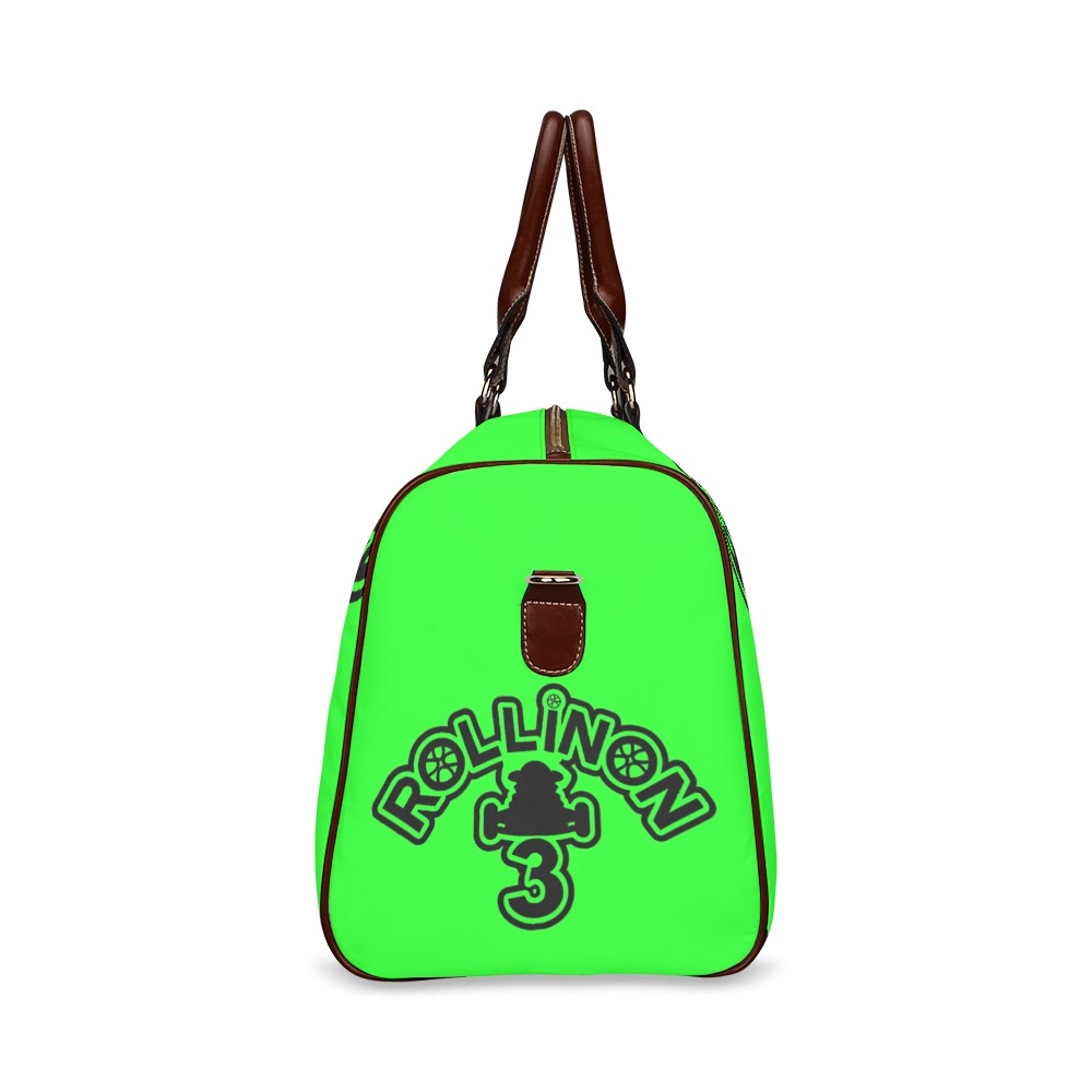 RollinOn3 Lime Travel Bag Waterproof Travel Bag/Small (Model 1639)