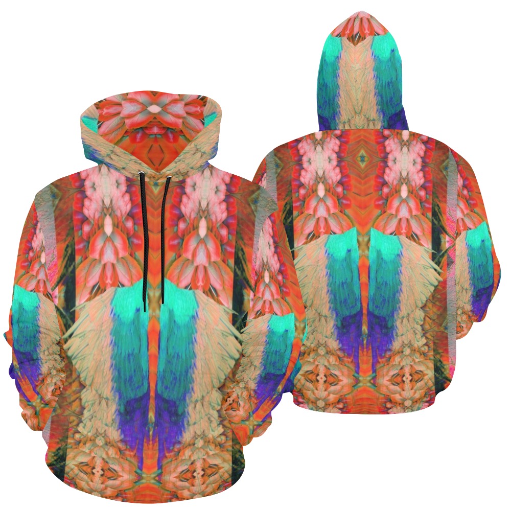 feathers 3 All Over Print Hoodie for Women (USA Size) (Model H13)