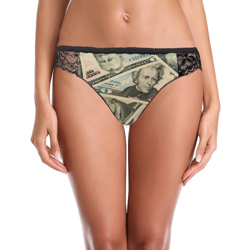 US PAPER CURRENCY Women's Lace Panty (Model L41)