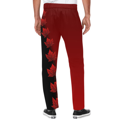 Canada Maple Leaf Pants Men's All Over Print Casual Trousers (Model L68)