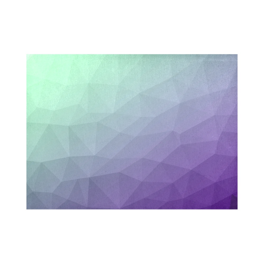 Purple green ombre gradient geometric mesh pattern Placemat 14’’ x 19’’ (Set of 6)