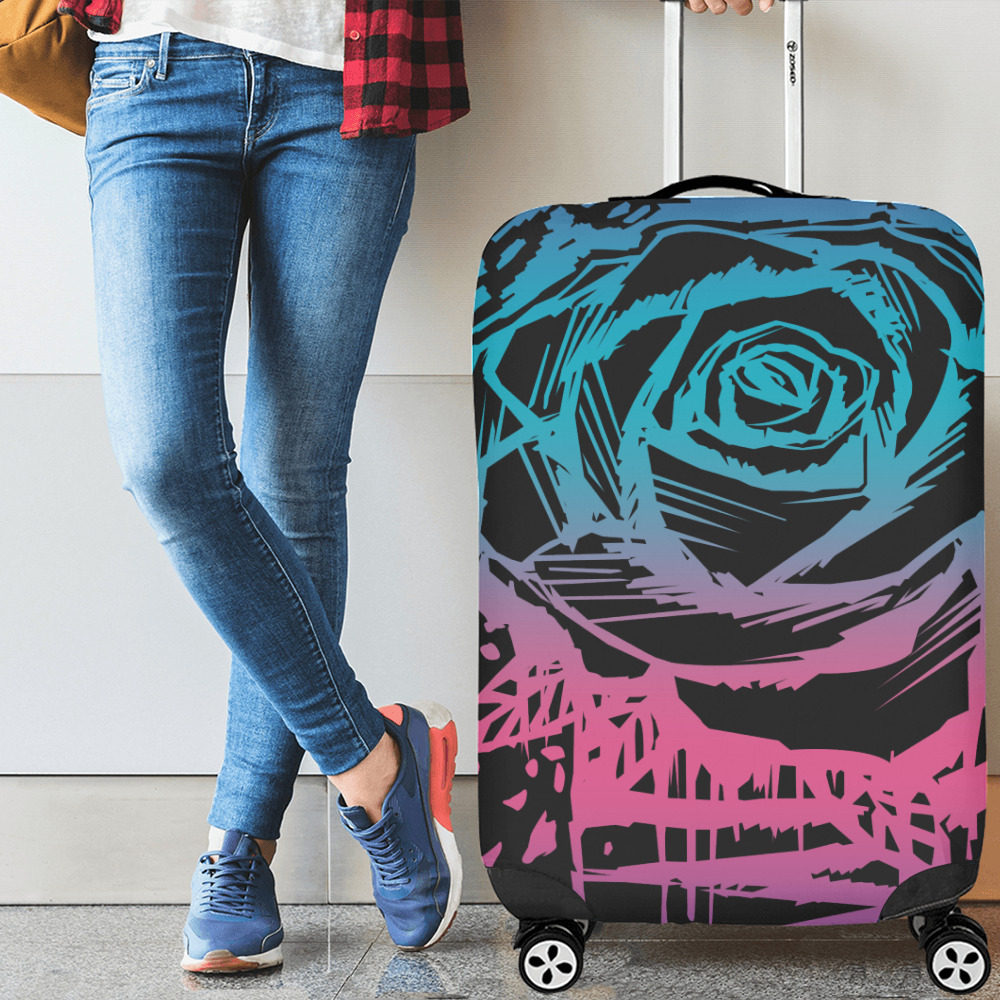 Candy Color Rose Luggage Cover/Large 26"-28"