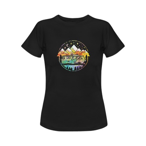 retro camper stars Women's T-Shirt in USA Size (Front Printing Only)