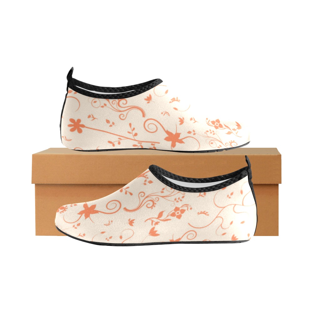 Delicate Flowers Coral Men's Slip-On Water Shoes (Model 056)