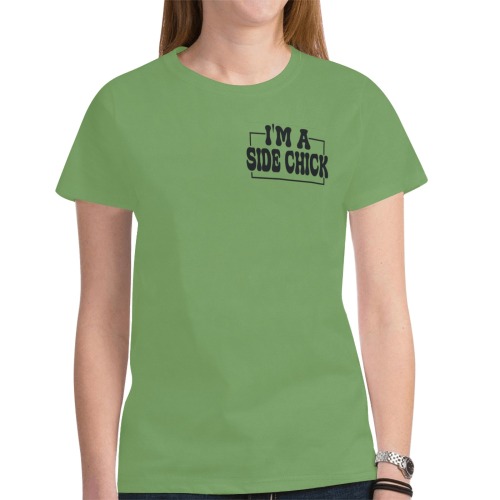 Side Chick New All Over Print T-shirt for Women (Model T45)