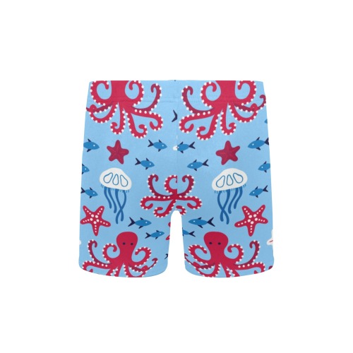 Octopus, jellyfish, starfish and fish Little Boys' Swimming Trunks (Model L57)