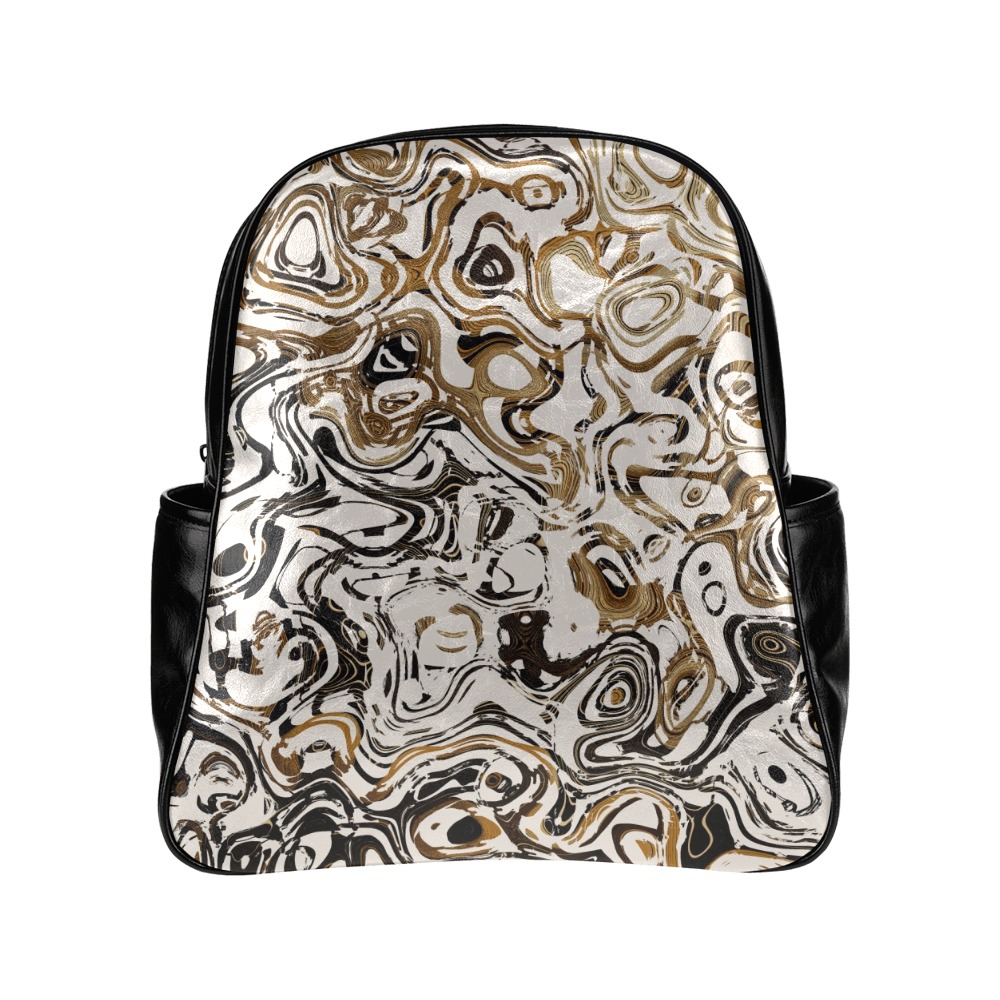 Marble Bronze Multi-Pockets Backpack (Model 1636)