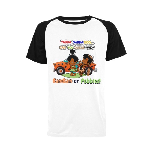 bambam and pebbles TSHIRT Men's Raglan T-shirt (USA Size) (Model T11)