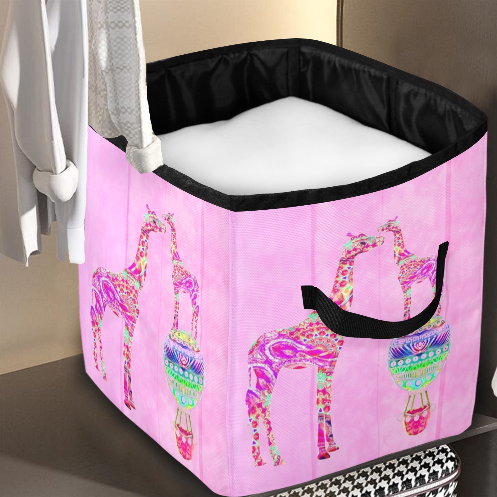 girafes et montgolfiere4 Quilt Storage Bag