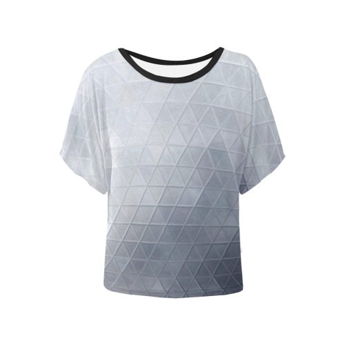 mosaic triangle 13 Women's Batwing-Sleeved Blouse T shirt (Model T44)