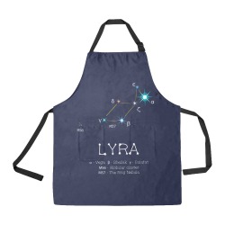 Star constellation Lyra Vega funny astronomy sky All Over Print Apron