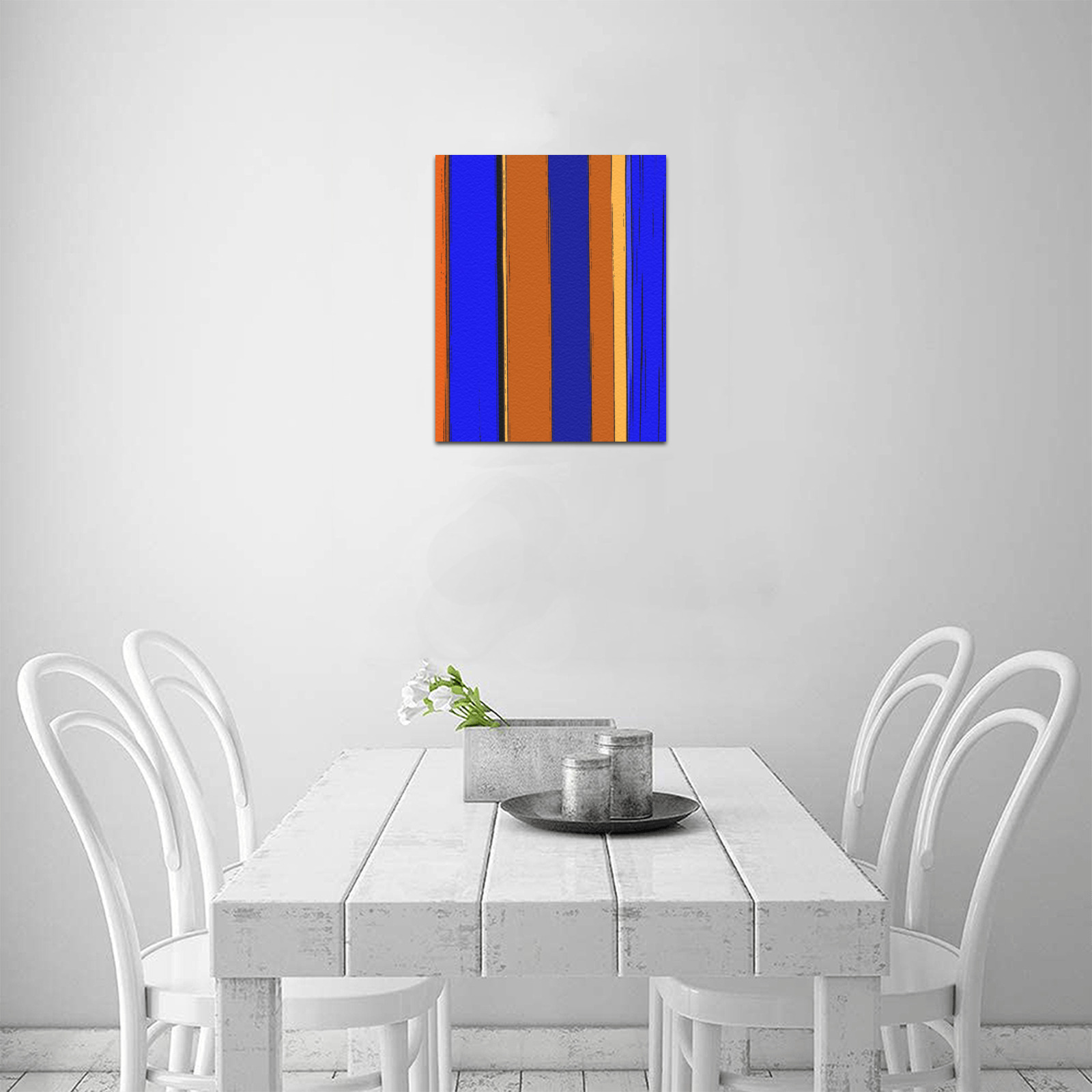 Abstract Blue And Orange 930 Upgraded Canvas Print 8"x10"