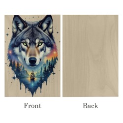 Wolf Ship Wood Print 8"x12"