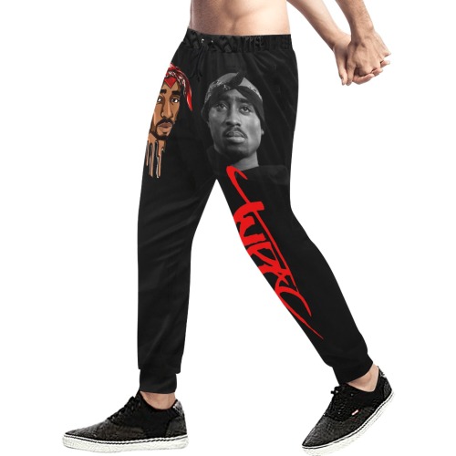 Tupac Tribute Men's All Over Print Sweatpants (Model L11)