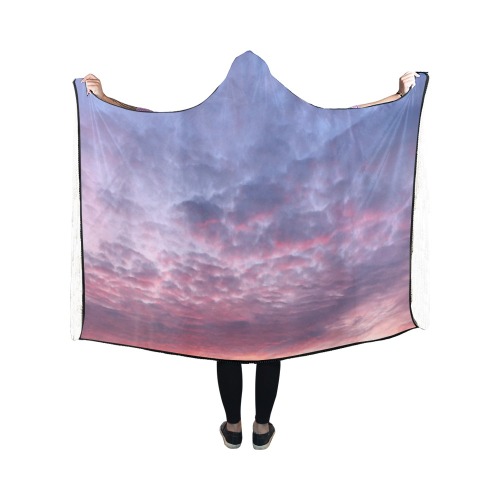 Morning Purple Sunrise Collection Hooded Blanket 50''x40''