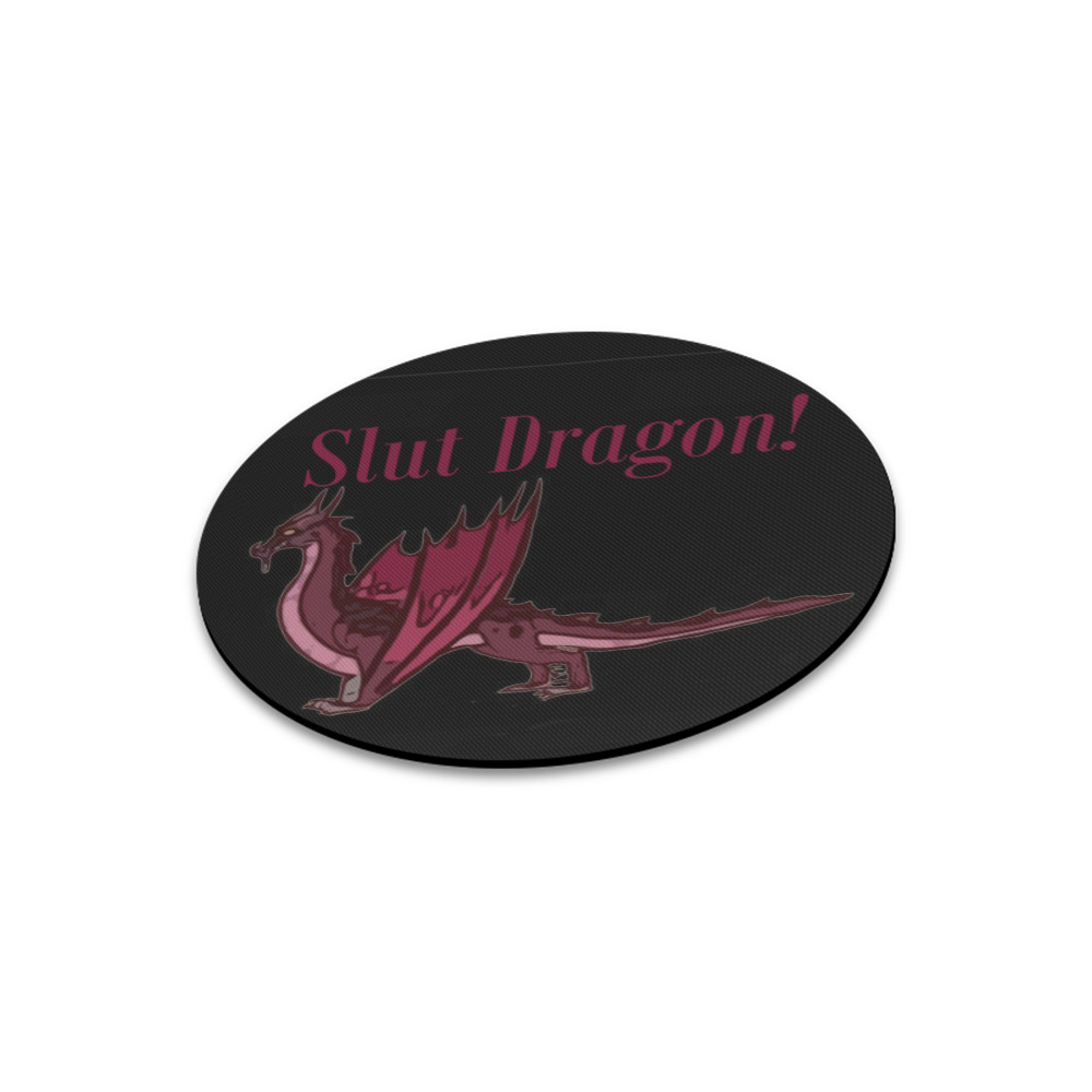 Slut Dragon Round Mousepad