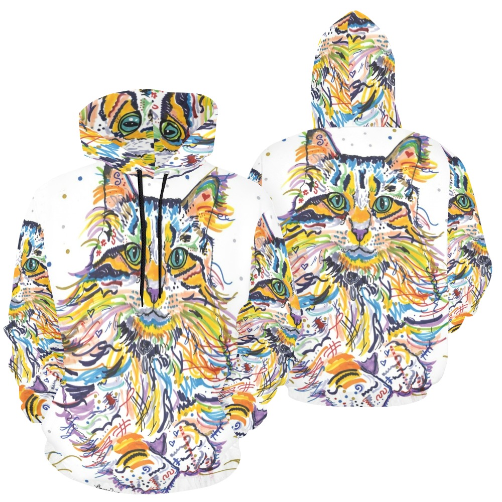 Leo All Over Print Hoodie for Women (USA Size) (Model H13)