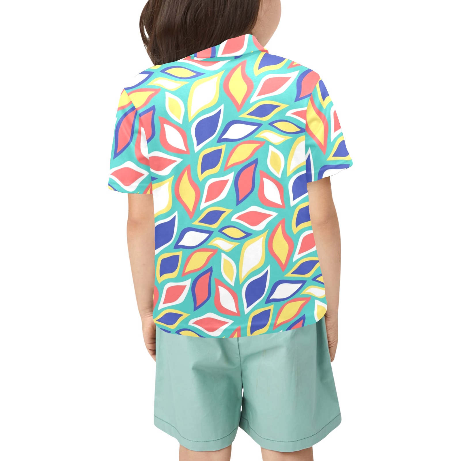 Colorful Leaves Little Girls' All Over Print Polo Shirt (Model T55)