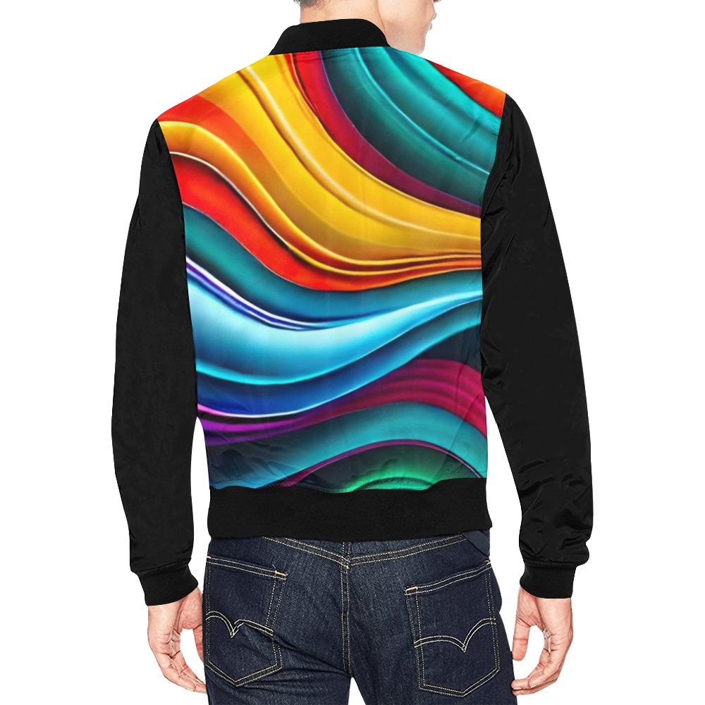 Rainbow Dreamscape All Over Print Bomber Jacket for Men (Model H19)