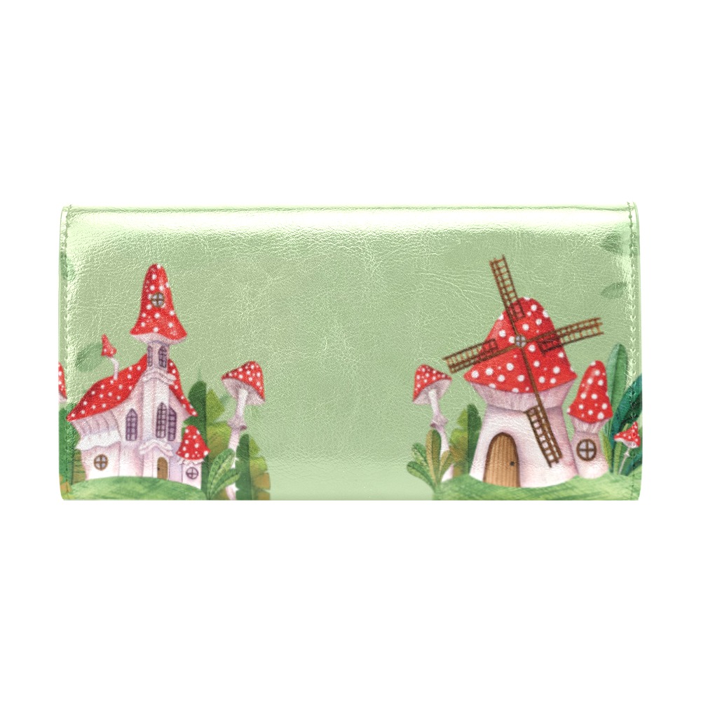 mushroom village flap wallet Women's Flap Wallet (Model 1707)