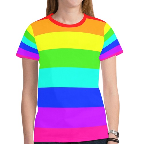 RR Rainbow One Project New All Over Print T-shirt for Women (Model T45)