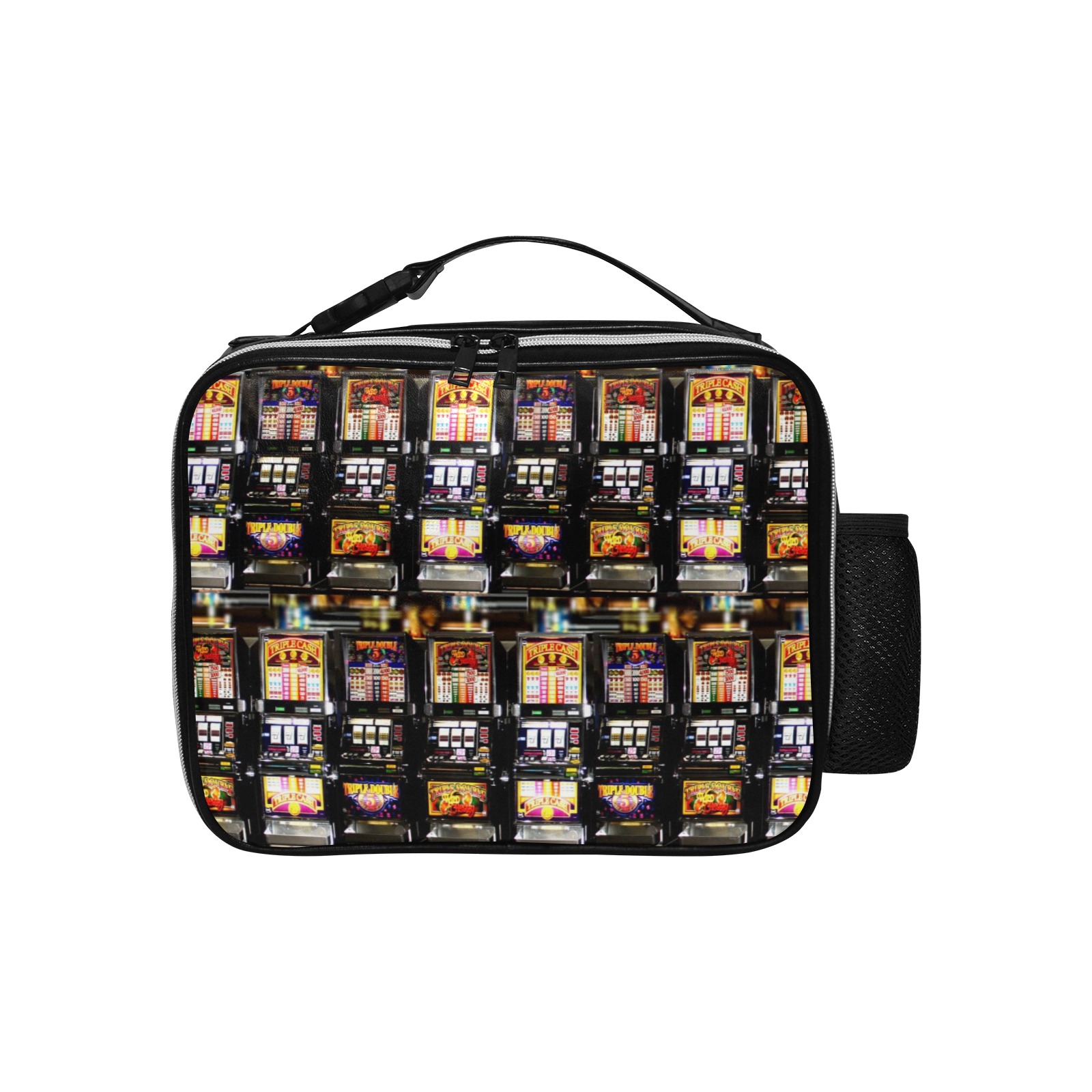 Lucky Slot Dream Machines PU Leather Lunch Bag (Model 1723)