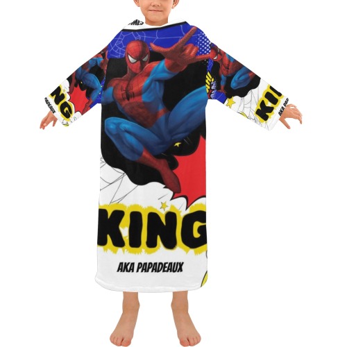 image1 (1) Blanket Robe with Sleeves for Kids