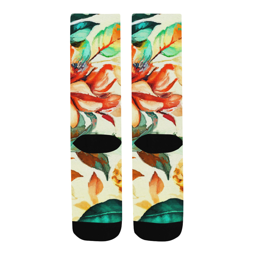 flowers botanic art (1) socks Men's Custom Socks