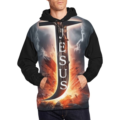 Jesus Hoodie All Over Print Hoodie for Men (USA Size) (Model H13)