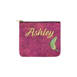 green butterfly Carry-All Pouch 6''x5''