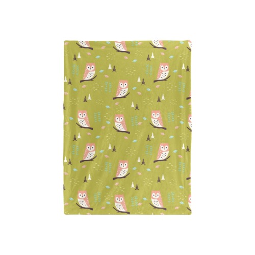Owls Baby Blanket - Large 40x50 Baby Blanket 40"x50"