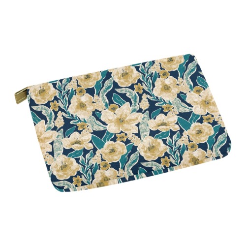 Painted Flowers Carry-All Pouch 12.5''x8.5''