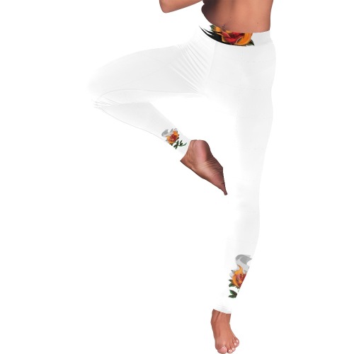 Aromatherapy Apparel Graphic Low Rise Leggins White Women's Low Rise Leggings (Invisible Stitch) (Model L05)