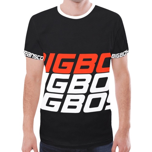 BXB TEE WHITE COLLAR BLK New All Over Print T-shirt for Men (Model T45)
