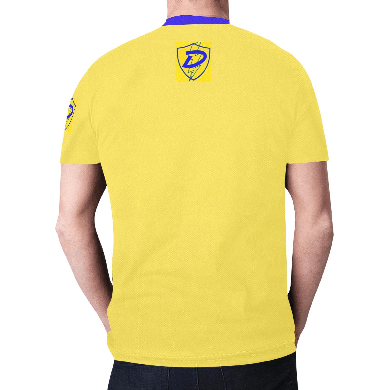 Dionio Clothing - T-shirt ( Small Yellow Shield Logo) New All Over Print T-shirt for Men (Model T45)