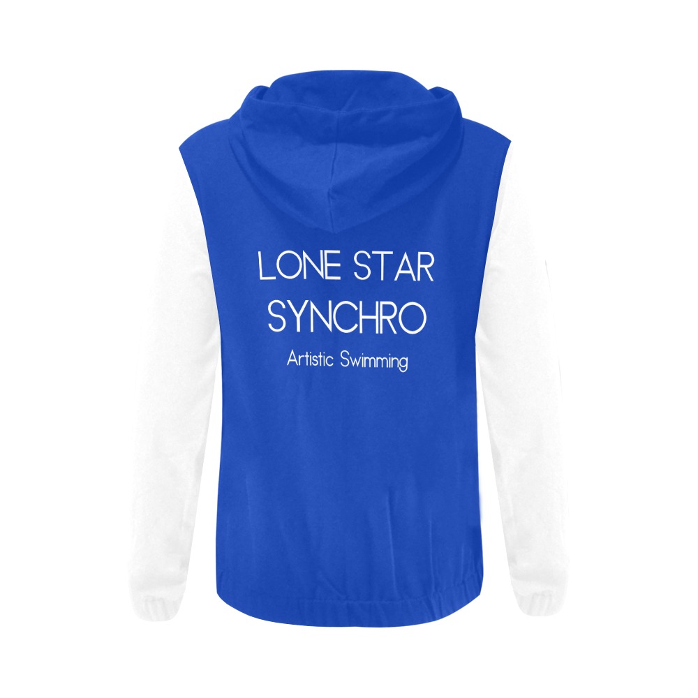 Lone Star Synchro Jacket Design 1 All Over Print Full Zip Hoodie for Women (Model H14)