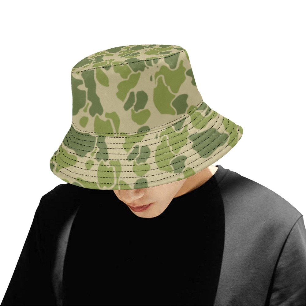 US Duckhunter Parachute Camouflage All Over Print Bucket Hat for Men