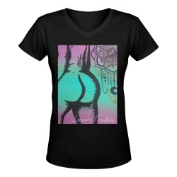 Dat Booty V-Neck Women's Deep V-neck T-shirt (Model T19)