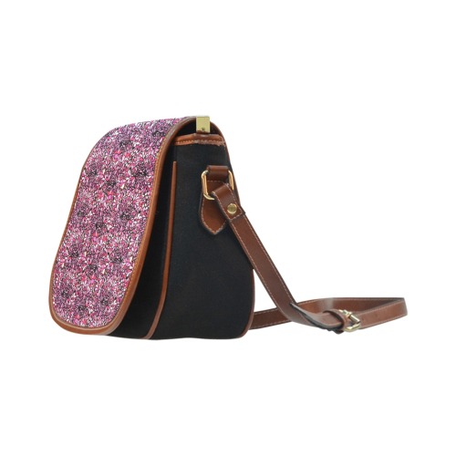 Raspberry Splash Saddle Bag/Small (Model 1649)(Flap Customization)