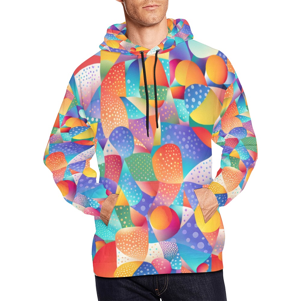 Sunset Ocean Waves All Over Print Hoodie for Men (USA Size) (Model H13)
