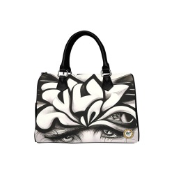 Black and white Abstract graffiti style Boston Handbag (Model 1621)