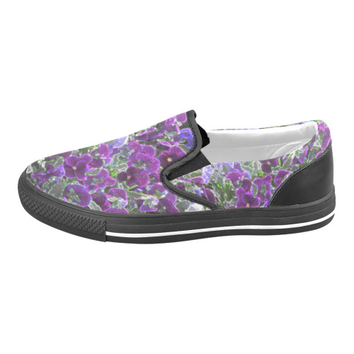 Field Of Purple Flowers 8420 Men's Slip-on Canvas Shoes (Model 019)