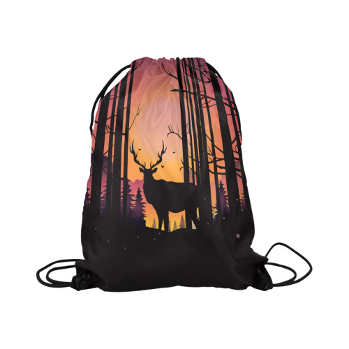Elks Journey Large Drawstring Bag Model 1604 (Twin Sides)  16.5"(W) * 19.3"(H)