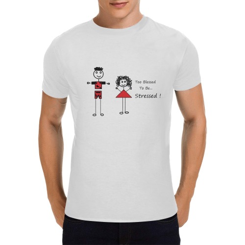 cartoon boy and girl too Men's T-Shirt in USA Size (Front Printing Only)